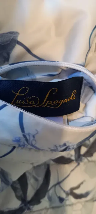 Giacca reversibile fantasie fiori blu e bianchi