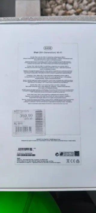 iPad 9ª gen 64GB Argento