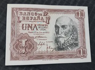 Billete 1 Peseta 1953 sin serie