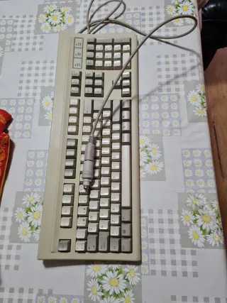 Teclado Mecánico Antiguo Beige similar a IBM.