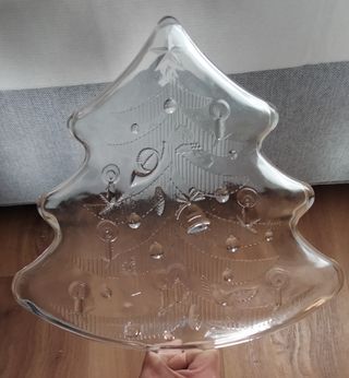 Bandeja cristal árbol Navidad