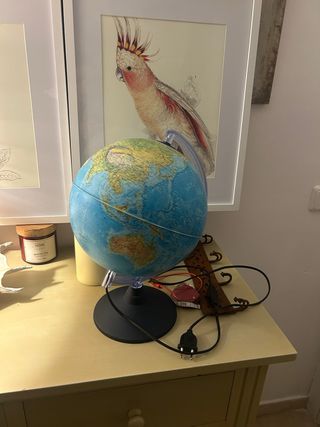 Globo terráqueo lámpara