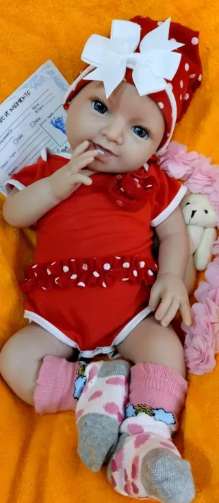 Bambola Reborn in Silicone Completa 48cm