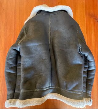 Cazadora Zara Piel Borreguito Marrón