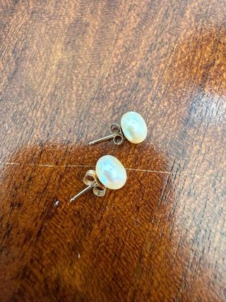 Pendientes antiguos perla de alta calidad