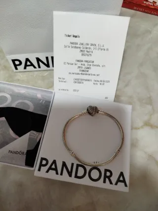 Pulsera Pandora, Alas de Ángel, Plata Original