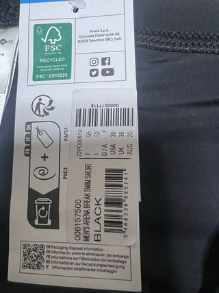 Arena Bañador Hombre Talla 95F