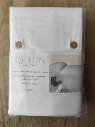 Juego Sábanas Qutun 100% Algodón Orgánico 90 cm
