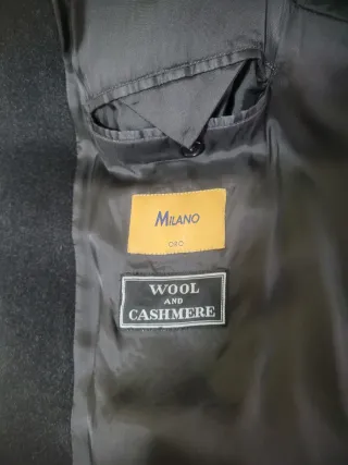 Abrigo lana y cashmere hombre talla 48