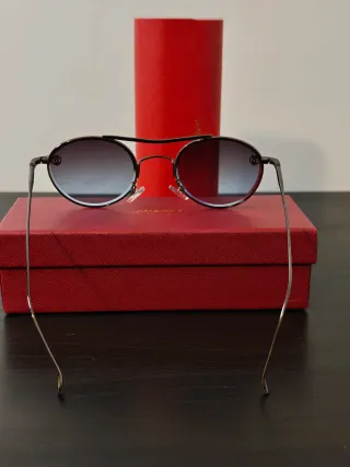 Óculos Cartier Dourado e Azul