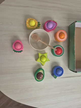 Juego de Clasificación de Frutas de Madera