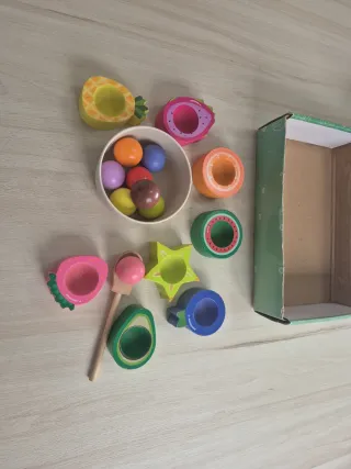 Juego de Clasificación de Frutas de Madera