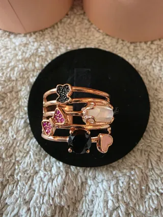 Sortija Tous de plata con un baño de  Oro Rosado C