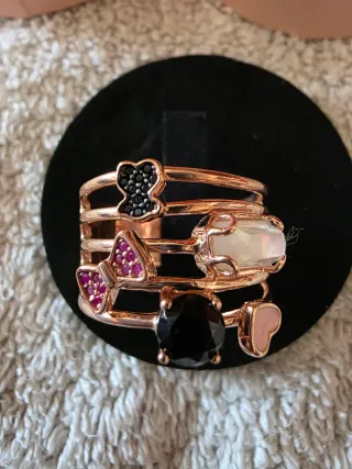 Sortija Tous de plata con un baño de  Oro Rosado C