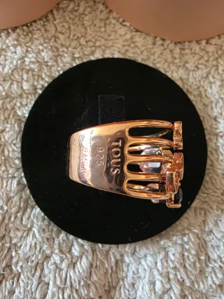 Sortija Tous de plata con un baño de  Oro Rosado C