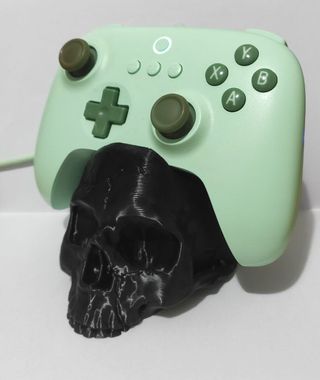 Stand per controller teschio nero stile gotico