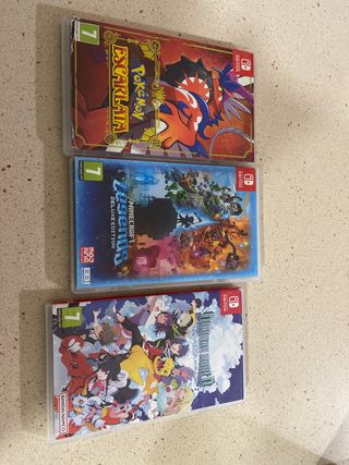 Confezione 3 Giochi Nintendo Switch: Pokémon, Minecraft, Digimon