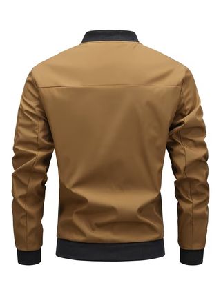 Chaqueta bomber marrón fina