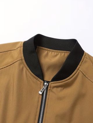 Chaqueta bomber marrón fina