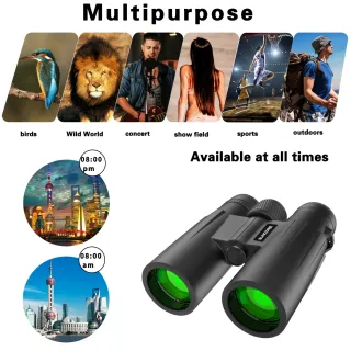 Prismáticos SUNCORE BAK4 IPX4 HD 10x42