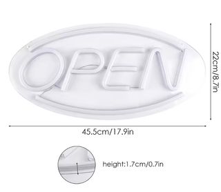 Letrero LED NEON OPEN Nuevo Caja