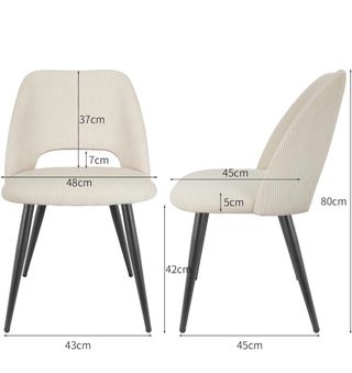 Juego 6 sillas comedor beige claro