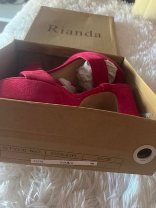 Zapatos de tacón fucsia sin estrenar T38