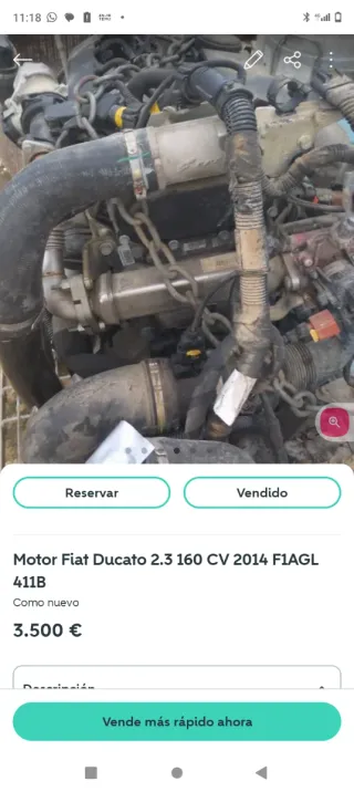 Motor Fiat Ducato 3.0 160 CV 2010