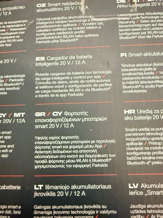 Cargador Batería Parkside Smart 20V/12A