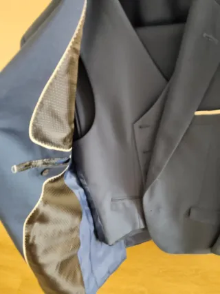 Traje de chaqueta Azul Hombre Y abrigo azul marino