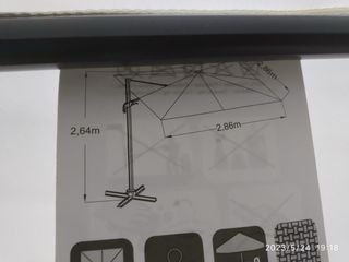 Parasol Colgante Exterior 286x286 + Pesos