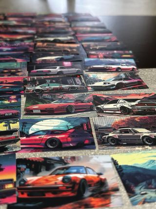 50 Pegatinas de Coches Estilo Retro