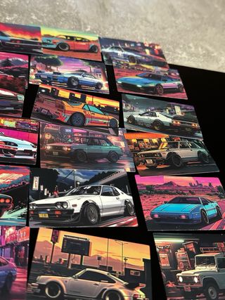 50 Pegatinas de Coches Estilo Retro