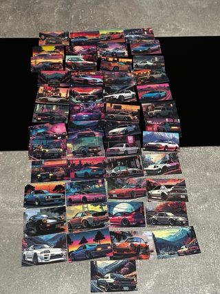 50 Pegatinas de Coches Estilo Retro