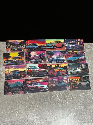 50 Pegatinas de Coches Estilo Retro