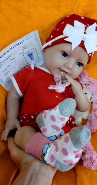 Bambola Reborn in Silicone Completa 48cm