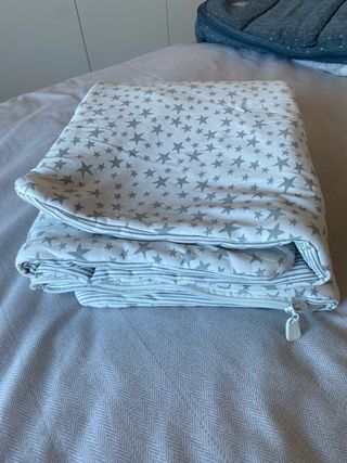 Saco para capazo estrellas gris