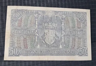 Billete 50 pesetas 1940 El Banco de España