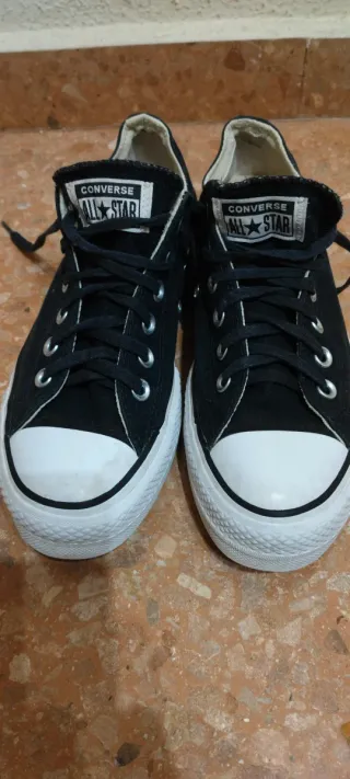 Converse plataforma negras