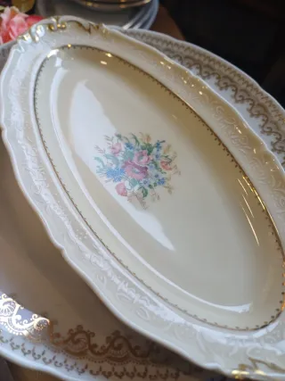 Vajilla Limoges Porcelana Flores