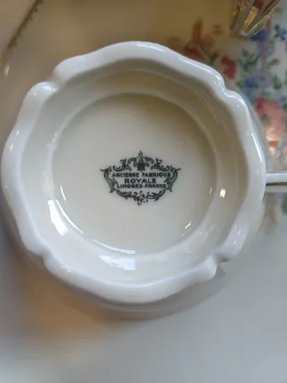 Vajilla Limoges Porcelana Flores