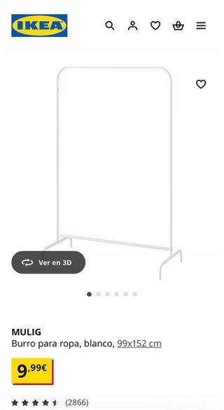 Perchero MULIG IKEA blanco 99x152 cm