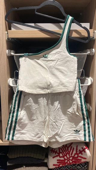 Conjunto Adidas Originals Blanco y Verde