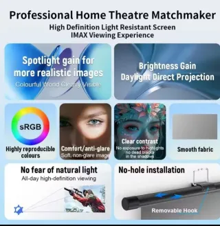 Schermo proiettore anti-luce XMJM 16:9