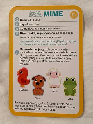 Juego de cartas Djeco Little Mime