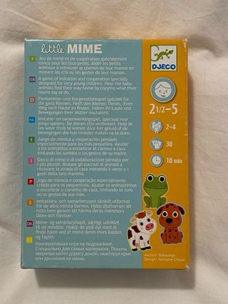 Juego de cartas Djeco Little Mime