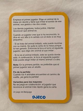 Juego de cartas Djeco Little Mime