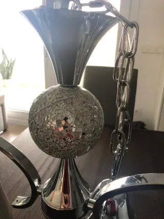 Lámpara de techo moderna plateada