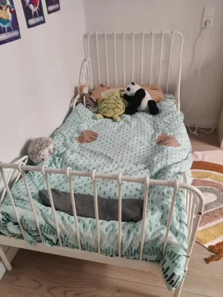 Cama infantil blanca IKEA Minnen