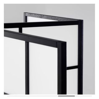 Biombo RISÖR madera blanco/negro 216x185